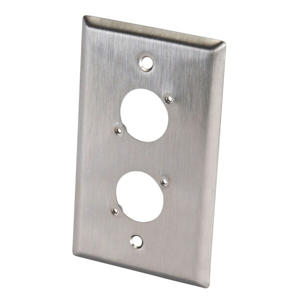 Main product image for Switchcraft WP1S2P Single Gang Wall Plate 2 x EH Ho 245-5346